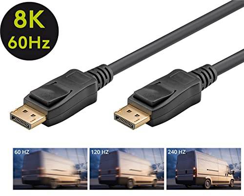 Goobay 64799 DisplayPort Kabel 1.4 Gaming Monitorkabel / UHD 8K @ 60Hz / DP Bildschirmkabel 32,4 Gbit/s / Schwarz / 3m-2