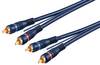 Goobay 50175 Car Cinchkabel / 2x Cinch-Stecker auf 2x Cinchstecker Stereo / RCA Kabel Subwoofer Kabel Cinch 5m / Blau