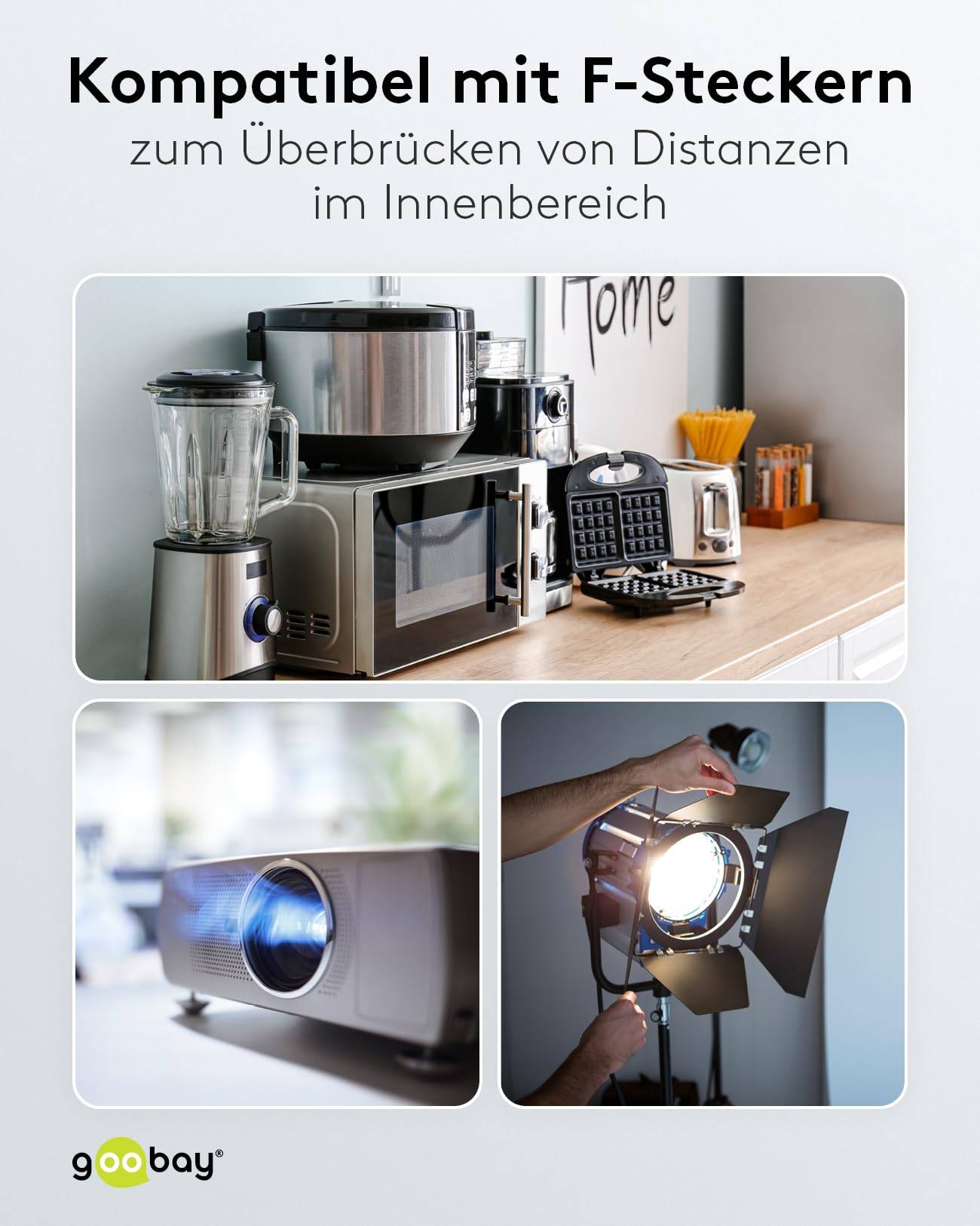 Goobay 93094 Verlängerungskabel mit Schutzkontaktstecker 250V Schutzkontakt 5 Meter Stromkabel Verlängerung Schwarz 5m-4