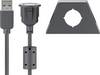 Goobay 93351 USB Verlängerung inkl. Halterung / USB 2.0 Typ A Verlängerungskabel / 480 Mbits USB Kabel / Schwarz / 2m