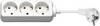 Goobay 51293 Steckdosenleiste mit 45° Steckplätzen, 3500 W, 3er Mehrfachsteckdose, 3 fach Steckdose, 1.5 m Kabel, Weiß