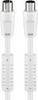Goobay 50742 Antennenkabel Koax Stecker auf Koax Buchse / SAT Kabel 80 dB Koaxialkabel Satellitenkabel / Weiß / 3,5m