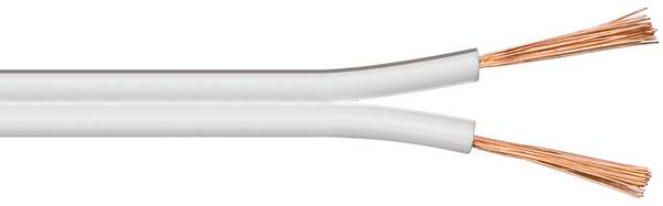 Goobay 67741 Lautsprecherkabel 2x 4mm² CCA Litze / Audiokabel Boxenkabel Litzenkabel / Subwoofer Kabel / Weiß / 10m