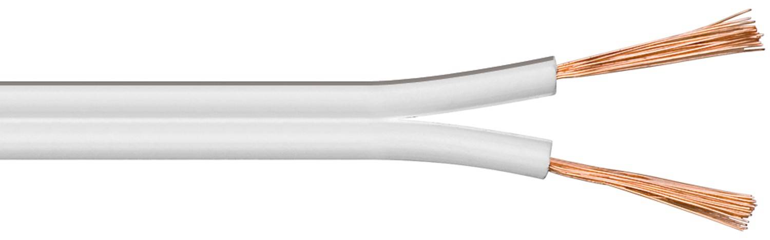 Goobay 15115 Lautsprecherkabel 2x 1,5mm² Kupferlitze / Audiokabel Boxenkabel Kupferkabel Meterware Kabel / Weiß / 25m-0