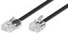 Goobay 68578 Telefonkabel RJ11 Stecker auf RJ45 Stecker Flachkabel für Faxgerät DSL Modem VDSL Router ISDN Schwarz 10m
