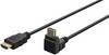 Goobay 61296 90° HDMI High Speed Kabel Ethernet / UHD 4K @ 60Hz Monitorkabel 18 Gbits / Anschlusskabel / Schwarz / 2m
