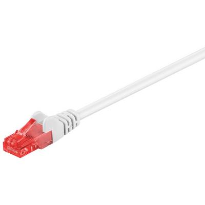 Goobay 68636 CAT 6 Netzwerkkabel RJ45 Stecker 250 MHz CCA Patchkabel Ethernet LAN Kabel U/UTP Internetkabel Weiß 3m-0