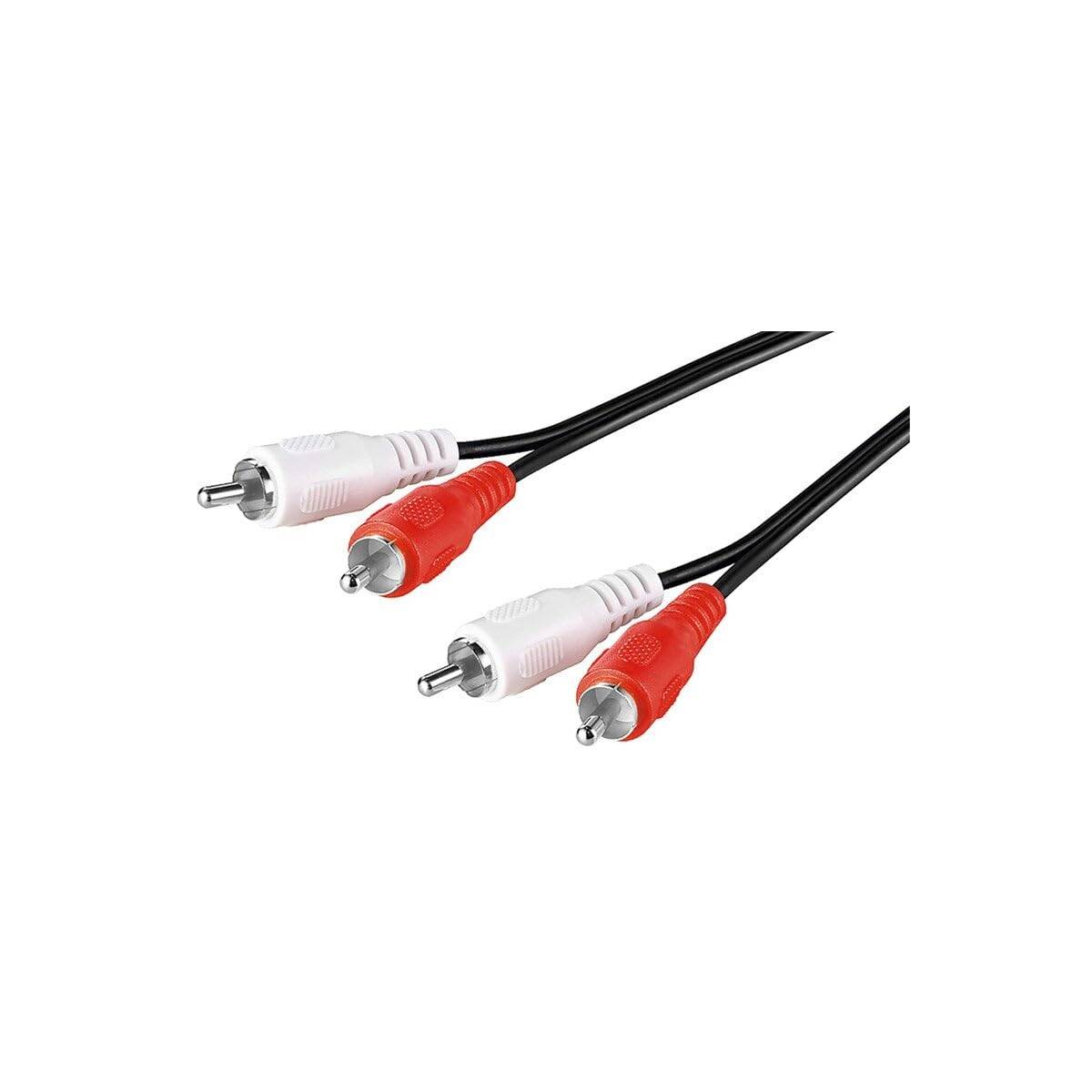 Goobay 50028 Stereo Cinchkabel / 2x Cinch-Stecker auf 2x Cinchstecker / RCA Hifi Subwoofer Kabel Cinch / Schwarz / 1,5m-1