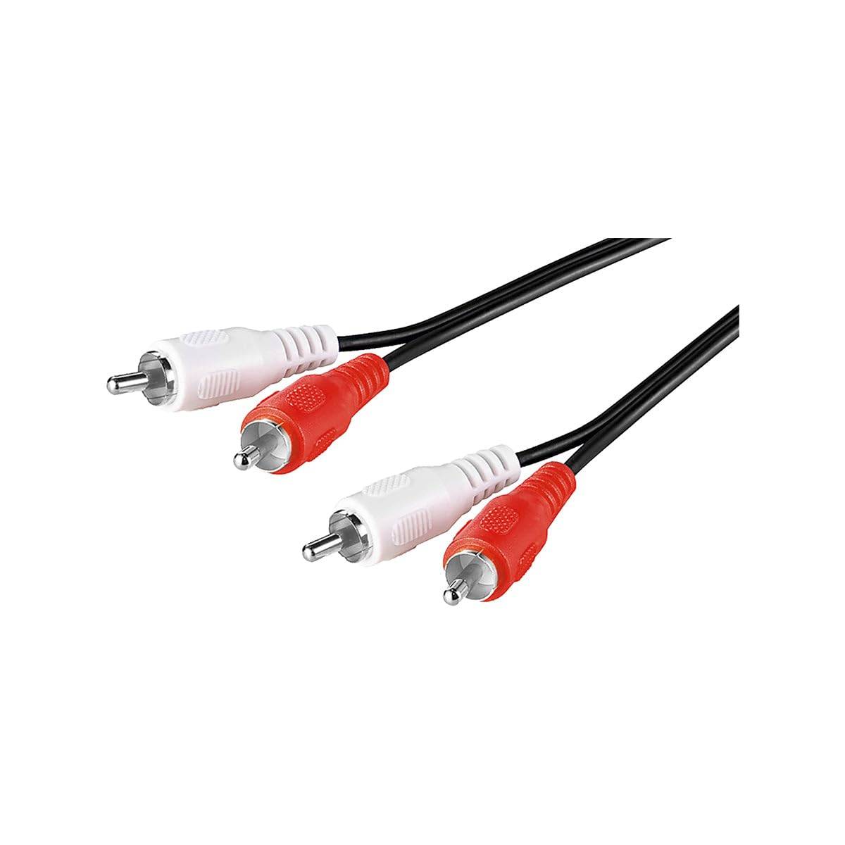 Goobay 50028 Stereo Cinchkabel / 2x Cinch-Stecker auf 2x Cinchstecker / RCA Hifi Subwoofer Kabel Cinch / Schwarz / 1,5m-2