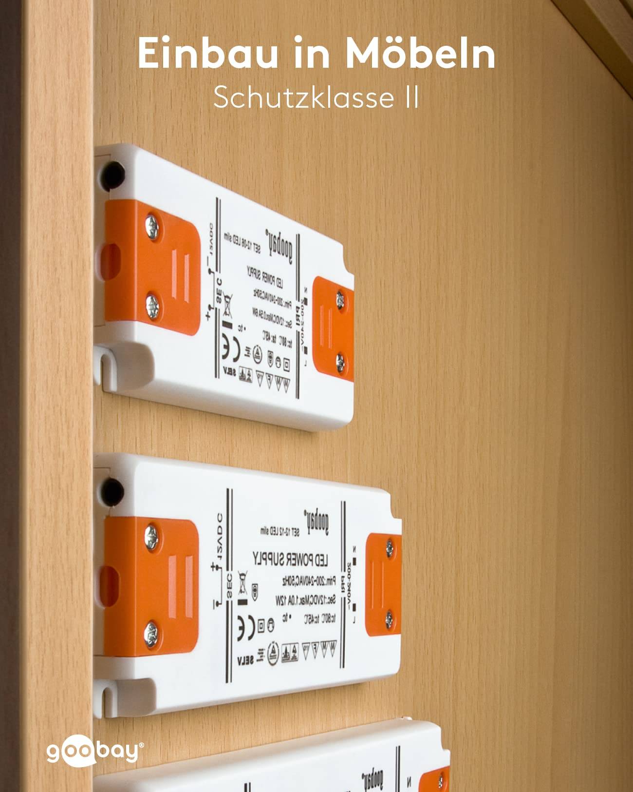 Goobay 30633 LED Trafo 230 V auf 24 V Gleichspannung (DC) für 15W LED Beleuchtung LED Treiber Konstantstromquelle-3
