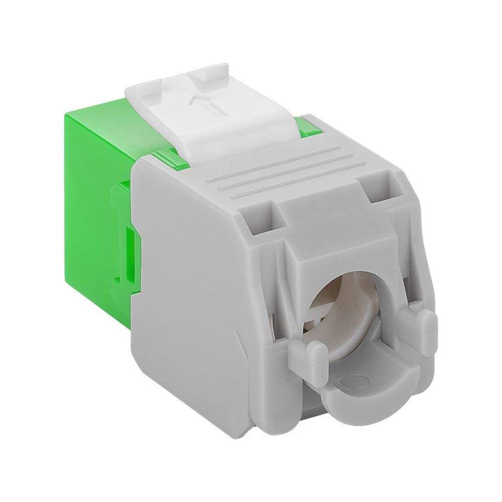 Goobay 90687 Keystone Modul RJ45 Buchse / CAT 6A Netzwerkstecker 500 MHz / UTP Ethernet Buchse 8P8C / LSA Montage / Grün-2