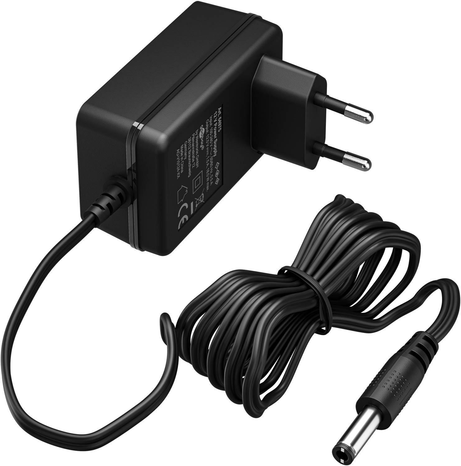 Goobay 64976 12V Netzteil DC Stecker 5,5 x 2,5mm Ladegerät 1,5A / 18W Festspannung Steckernetzteil Netzadapter / Schwarz-0