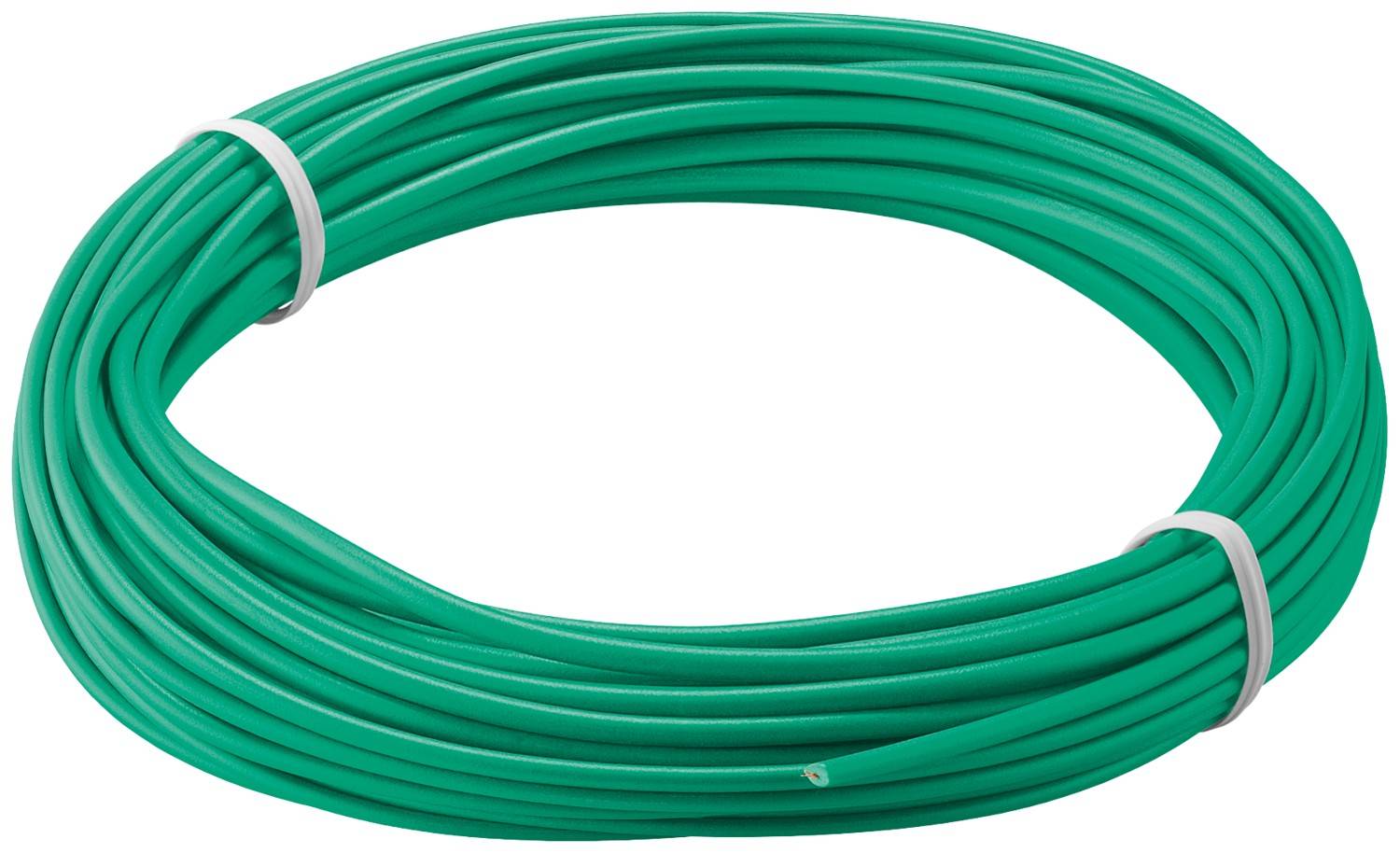 Goobay 55042 Kupferlitze 1adrig isoliert Kupferkabel mehrdrähtig Klingeldraht 18x 0,1mm AWG 26 Litze Kabellitze Grün 10m-0