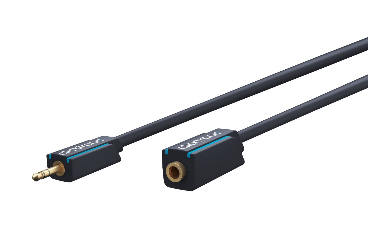 Clicktronic 70489 AUX Verlängerungskabel Stereo 3,5 mm Klinkenstecker Klinke Verlängerung Audiokabel Klinkenkabel 5m-0