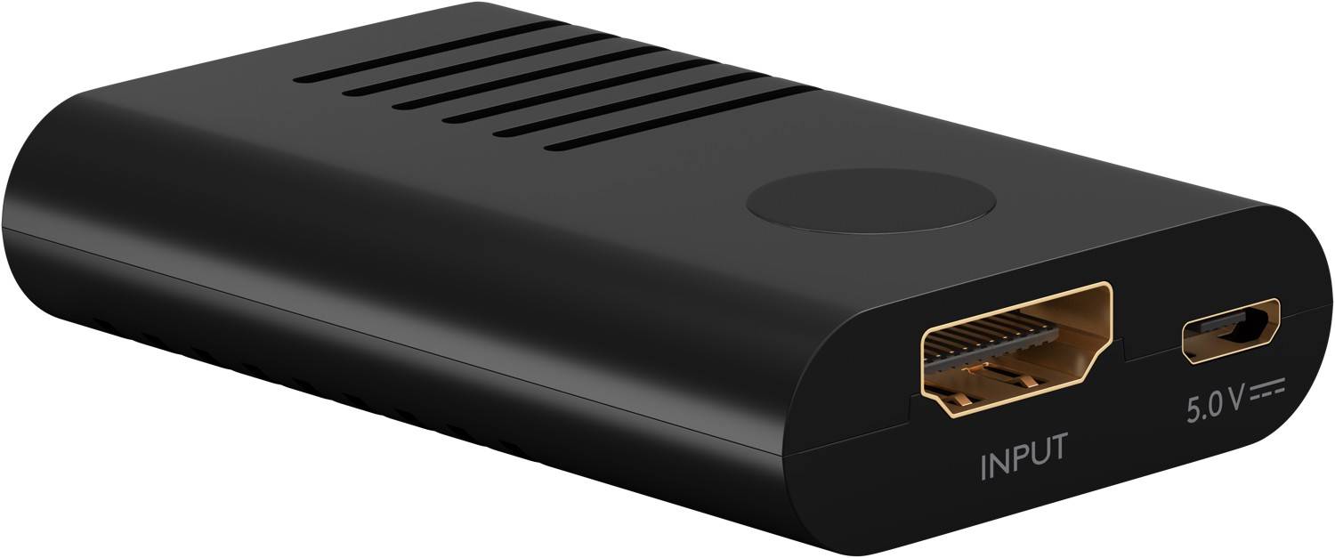 Goobay 58492 HDMI Verstärker zur Verlängerung 20m HDMI Kabel 4K @ 60Hz Verstärker HDMI Kupplung Extender Signal Repeater-0