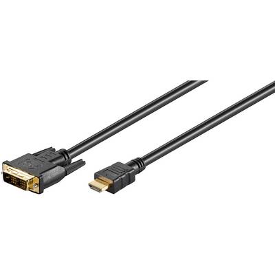 Goobay 51881 DVI-D auf HDMI Kabel / Monitorkabel Full HD 1080p / HDMI Adapterkabel Bildschirmkabel / Schwarz / 1,5 Meter-0