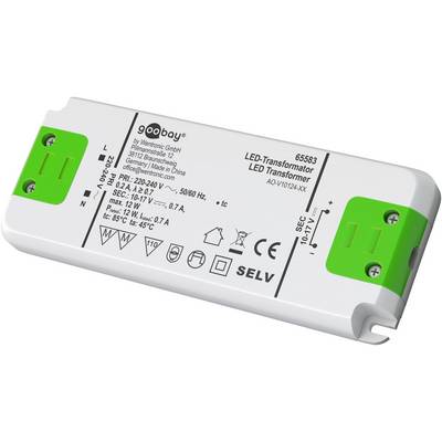 Goobay 65583 LED Trafo Konstantstrom 700 mA 12W Gesamtlast / LED Treiber 17V Beleuchtung / LED Driver / Transformator-0