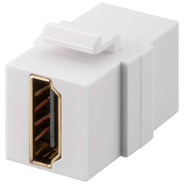 Goobay 90856 Keystone Modul 2x HDMI Buchse Typ A / UHD 4K @ 60Hz / Max 18 Gbits / zur HDMI Kabel Verlängerung / 17,18 mm