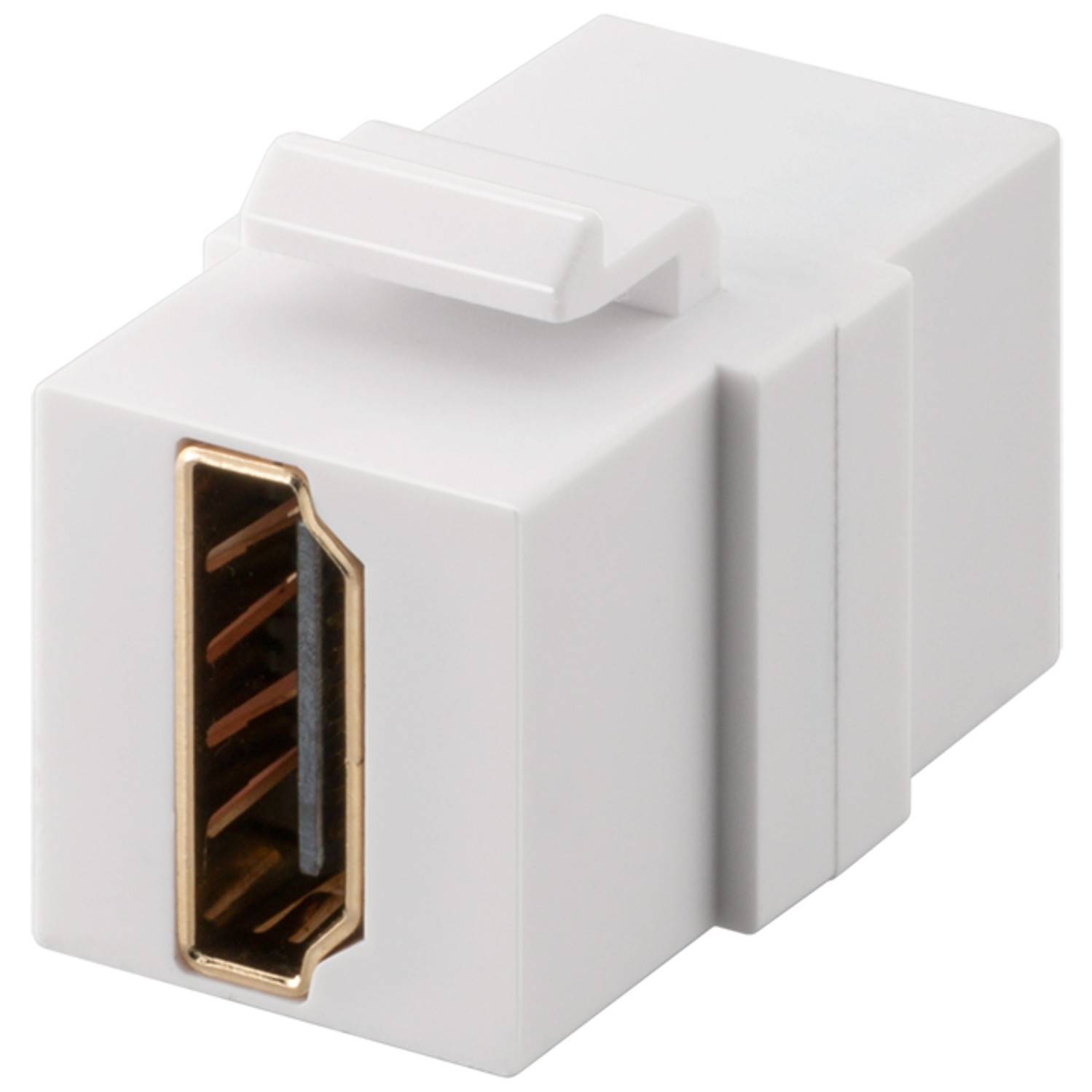 Goobay 90856 Keystone Modul 2x HDMI Buchse Typ A / UHD 4K @ 60Hz / Max 18 Gbits / zur HDMI Kabel Verlängerung / 17,18 mm-0