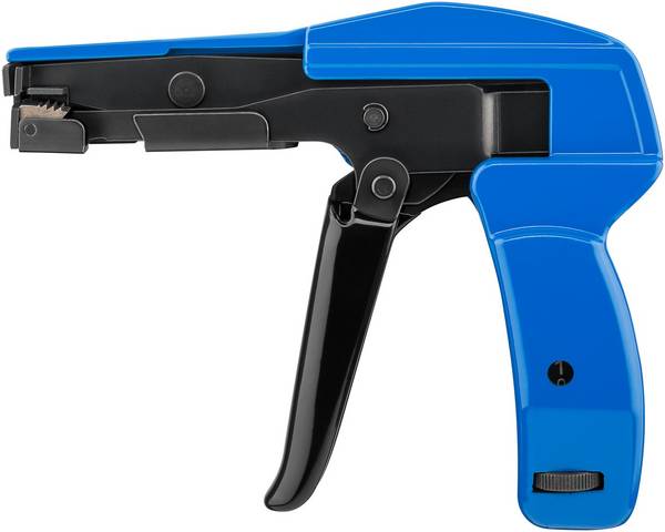 Goobay 77116 Kabelbinder Zange 2,2-4,8 mm Kabelbinder Spannwerkzeug zum Schneiden Kabelbinderpistole Kabelbinderzange