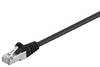 Goobay 95629 CAT 5e Netzwerkkabel RJ45 Stecker 100 MHz CCA Leiter Ethernet LAN Kabel SF/UTP 2x Schirmung Schwarz 25.00 m