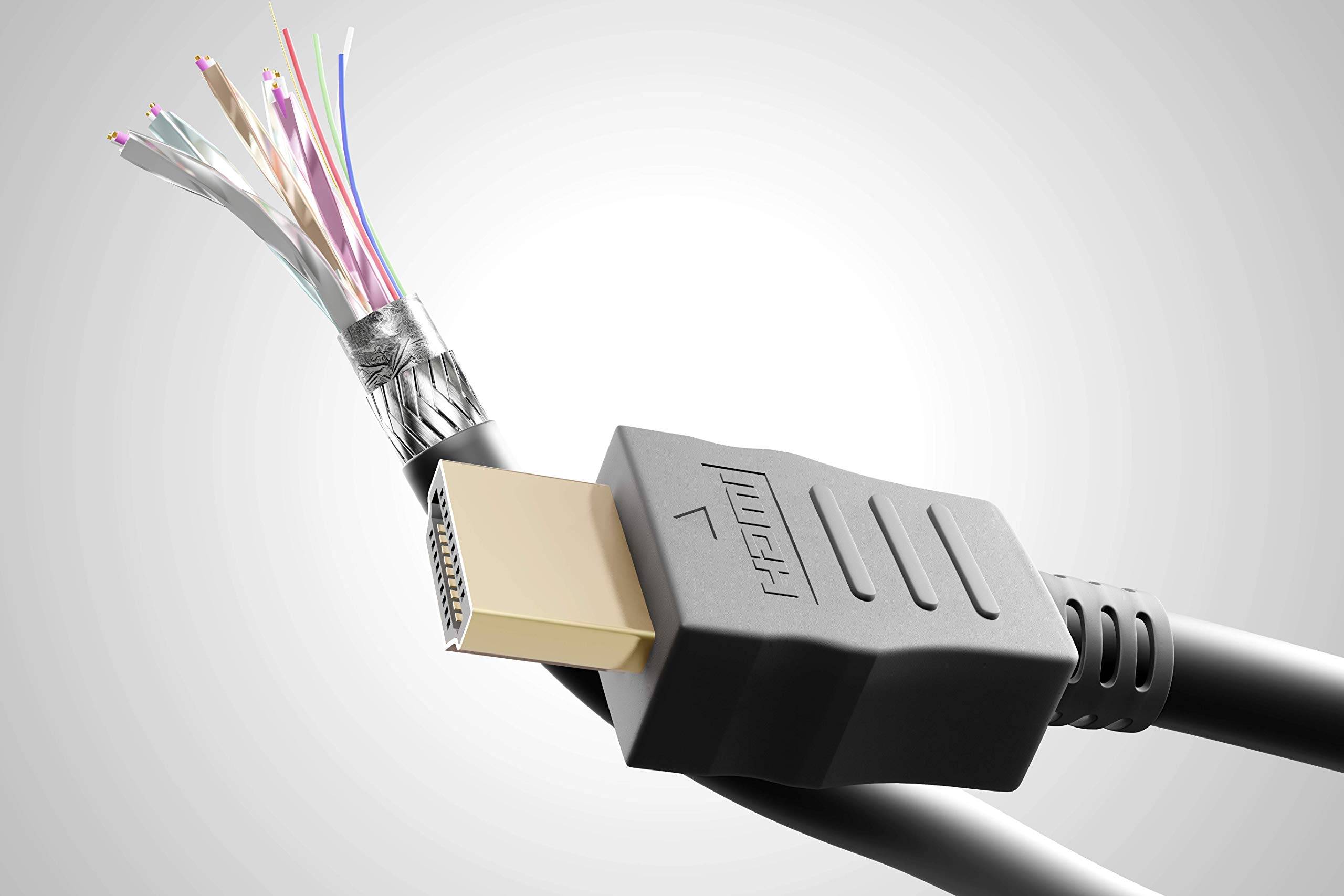 Goobay 47575 Ultra High Speed HDMI Kabel Ethernet UHD 8K @ 60Hz Kupfer ARC HDMI Anschlusskabel Monitorkabel Schwarz 3m-3
