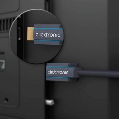 Clicktronic 70328 HDMI™ auf Micro-HDMI™ Adapterkabel, UHD 4K @ 30 Hz Monitorkabel, Schirmung, OFC-Leiter, 2.00 m, Grau-1