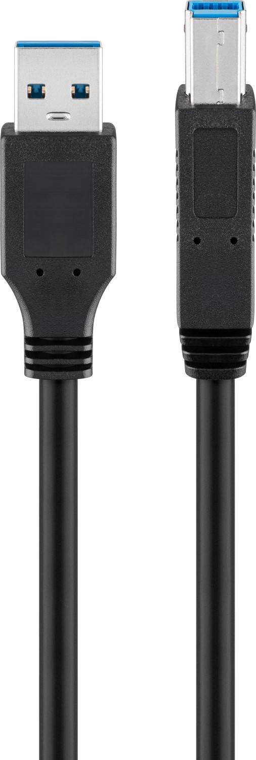 Goobay 93654 USB A 3.0 auf USB B Druckerkabel / Typ B Kabel / 5 Gbits / USB-B für Drucker & Scanner / Schwarz / 3m-0