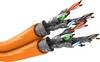 Goobay 91891 CAT 7A Duplex Netzwerkkabel S/FTP / Kupfer / 1000 MHz LAN Ethernet Kabel halogenfrei / AWG 23 / Orange 100m