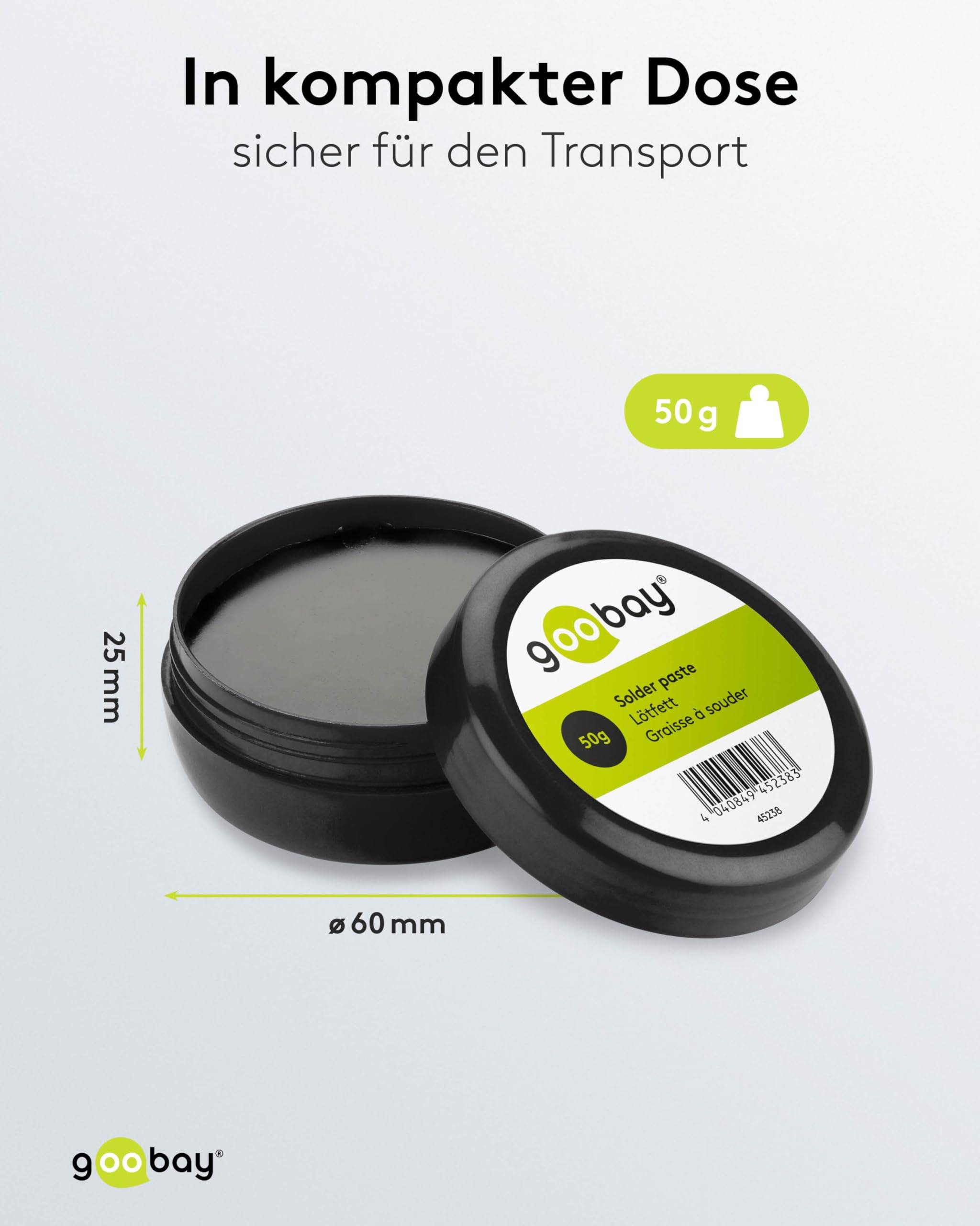Goobay 45238 Lötfett 50g Dose / Lötpaste zum Löten / Solder Paste / Flussmittel zum Weichlöten von Elektronik / 50g-2