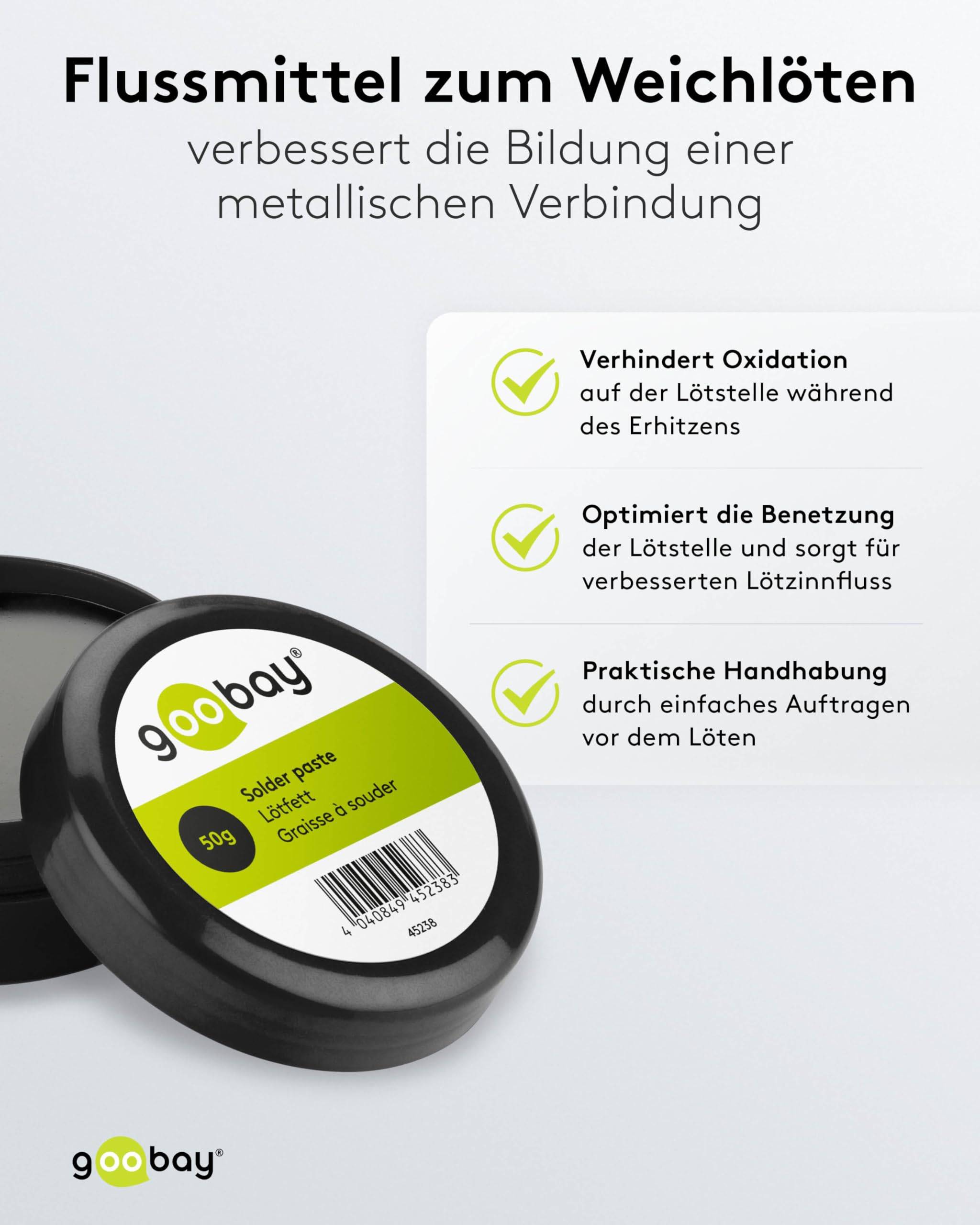 Goobay 45238 Lötfett 50g Dose / Lötpaste zum Löten / Solder Paste / Flussmittel zum Weichlöten von Elektronik / 50g-3