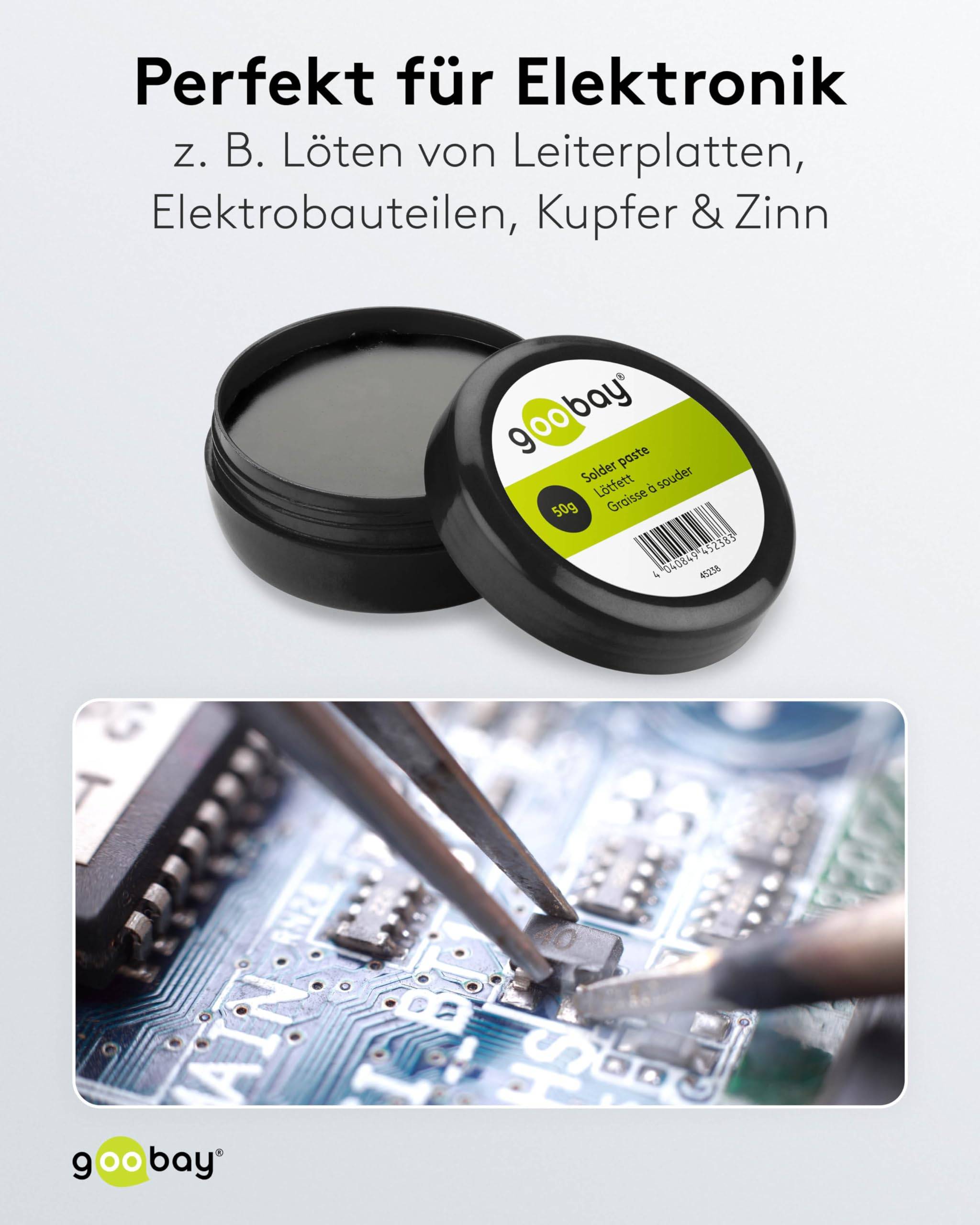 Goobay 45238 Lötfett 50g Dose / Lötpaste zum Löten / Solder Paste / Flussmittel zum Weichlöten von Elektronik / 50g-4