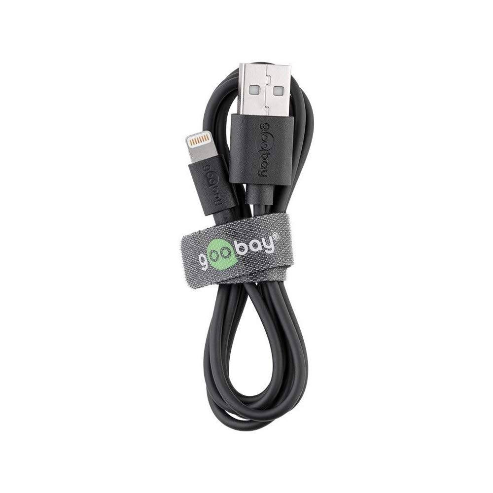 Goobay 63523 Lightning Kabel Apple Ladekabel iPhone Lightning auf USB A Kabel High Speed MFi iphoneladekabel Schwarz 1m-3