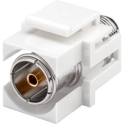 Goobay 79933 Keystone Modul SAT Antenne / Koax Buchse auf F-Buchse / SAT Antennenkabel / 75 Ohm / Snap-In / 18,9 mm-0