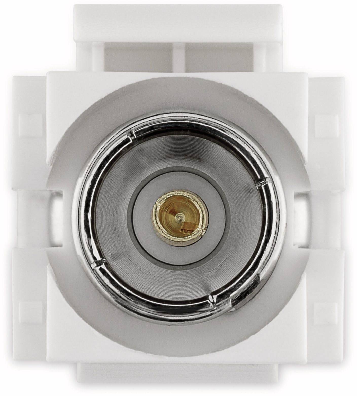 Goobay 79933 Keystone Modul SAT Antenne / Koax Buchse auf F-Buchse / SAT Antennenkabel / 75 Ohm / Snap-In / 18,9 mm-3