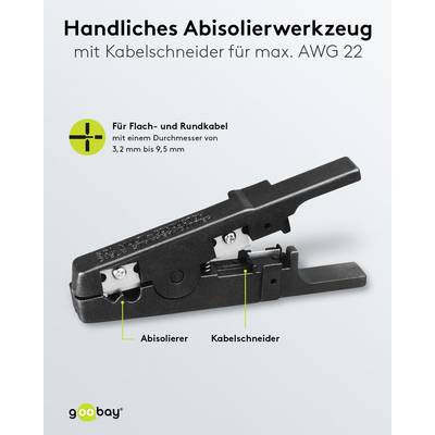 Goobay 97790 Werkzeug Set für Telefon & Netzwerk / Netzwerktester LAN Tester RJ45 - RJ11 - RJ12 - ISDN / Kabeltester LSA-5