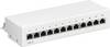 Goobay 62070 CAT 6 Patch Panel 12 Port RJ45 Buchsen für Netzwerkkabel 250 MHz Patchfeld LAN Verteilerfeld Desktop Weiß
