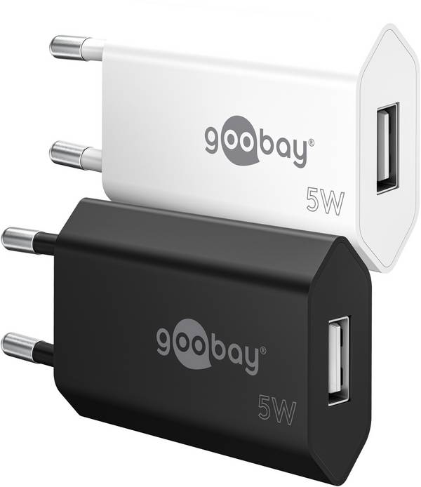 Goobay 44950 USB-A Netzteil 5W / Universal Ladegerät Apple Samsung Huawei / USB A Adapter / 1 Port Ladestecker / Weiß