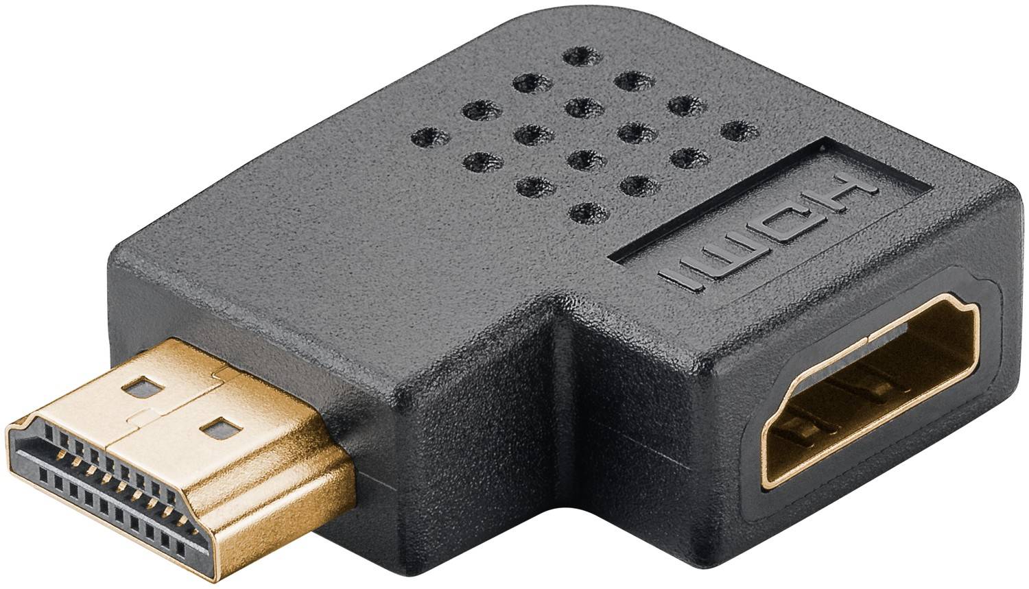 Goobay 65750 HDMI Winkeladapter 270 Grad / 8K @ 60Hz HDMI Adapter zum seitlichen Anschluss HDMI Buchse auf 270° Stecker-0