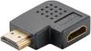 Goobay 65750 HDMI Winkeladapter 270 Grad / 8K @ 60Hz HDMI Adapter zum seitlichen Anschluss HDMI Buchse auf 270° Stecker