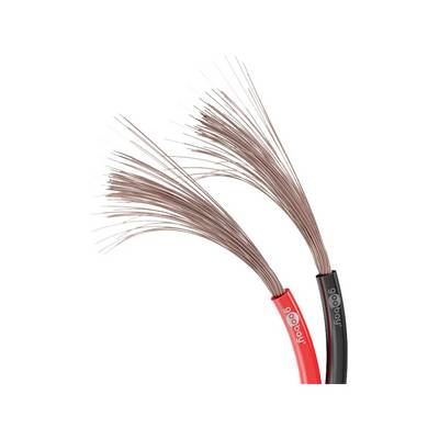 Goobay 56707 Lautsprecherkabel 2x 0,5mm² CCA Litze / Audiokabel Boxenkabel / Subwoofer Kabel / Rot Schwarz / 100m-3