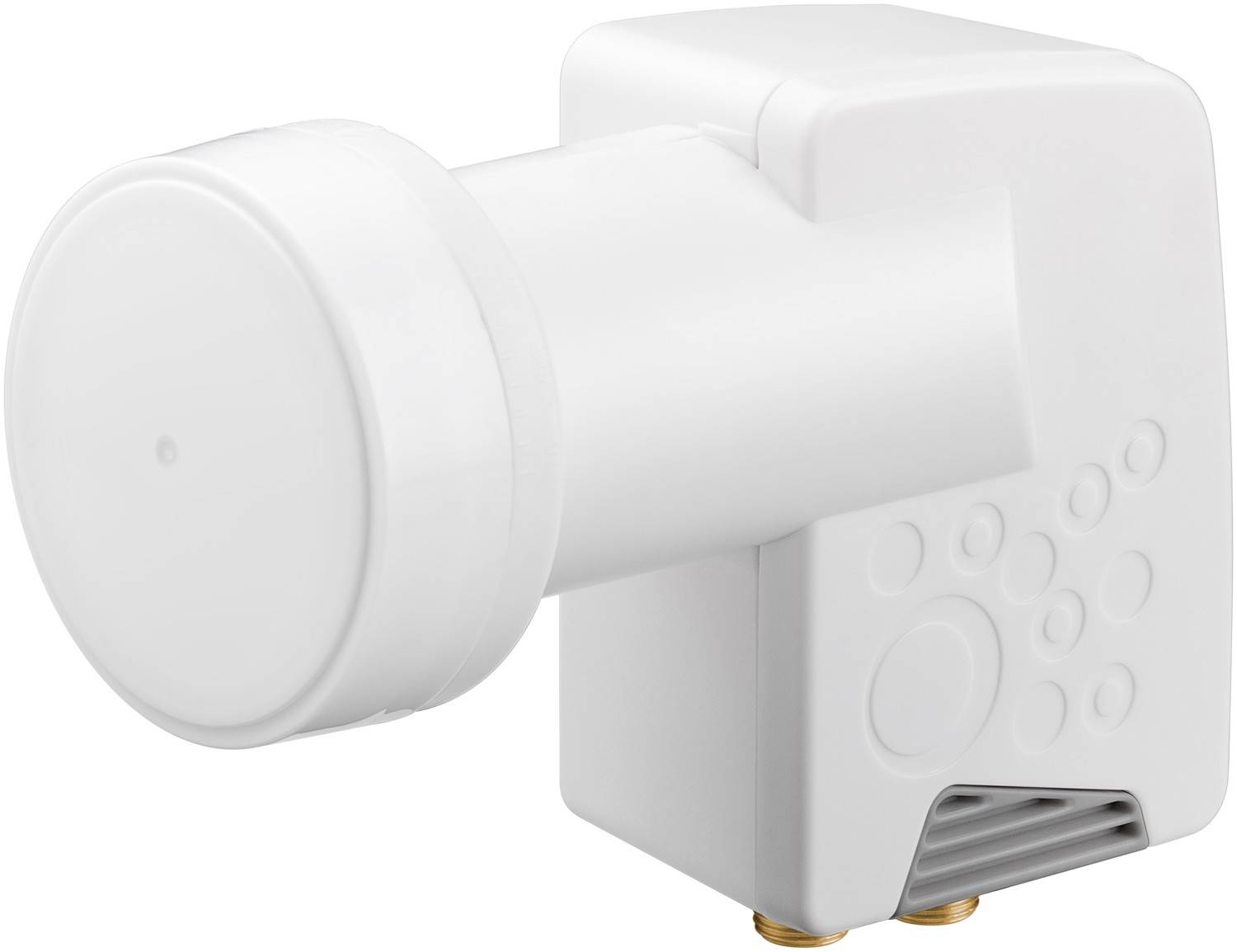 Goobay 67270 Universal Twin LNB für 2x Teilnehmer UHD 8K vergoldete F-Buchsen wasserdicht SAT LNB digital DVB-S2 & DVB-S-0