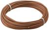 Goobay 55040 Kupferlitze 1adrig isoliert Kupferkabel mehrdrähtig Klingeldraht 18x0,1mm AWG 26 Litze Kabellitze Braun 10m