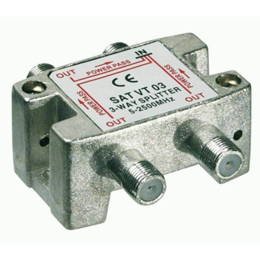 Goobay 67002 SAT Verteiler 3fach SAT Splitter / 3x F Buchse Ausgang / SAT Antennenkabel / 3-fach Antennenverteiler-2