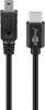 Goobay 67989 USB 2.0 Mini Typ B auf USB C Kabel 480 Mbits / Mini B USB Stecker zu USB-C Adapterkabel / Schwarz / 0,5m