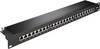 Goobay 90854 CAT 6A Patch Panel 24 Port 19 Zoll 1 HE RJ45 Buchsen Netzwerkkabel 500 MHz Patchfeld Verteilerfeld Schwarz
