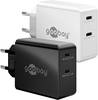 Goobay 61758 Dual Port USB-C Netzteil 36W / Universal Schnellladegerät PD / USB C Adapter / USB Fast Charger 20V / Weiß
