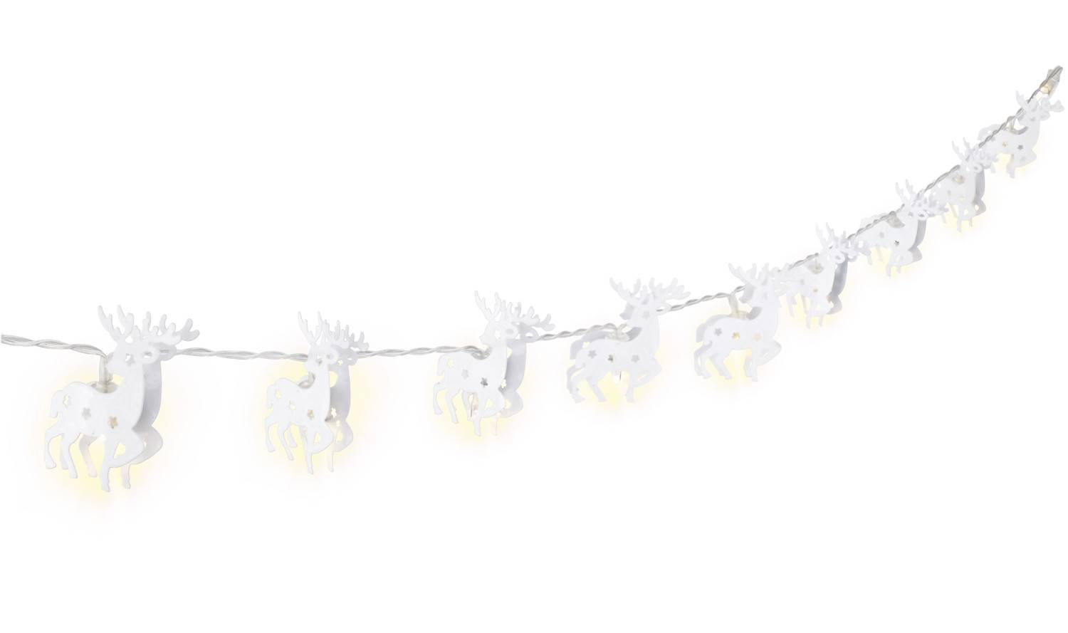Goobay 57945 LED-Lichterkette 10 warmweiße LED mit Timer, Weihnachtsbeleuchtung Rentier Lichterkette mit Batterie-0