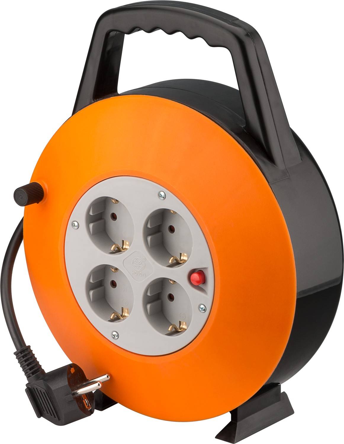 Goobay 71354 Kabeltrommel Kabelbox 4fach Steckdose IP20 Kabelrolle Kabelaufwickler Innenbereich Verlängerungskabel 15m-0