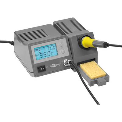 Goobay 51098 Digitale Lötstation 48 W, Lötstation Set mit LCD-Display und Kolben, 150–450 °C, schneller Spitzenwechsel-0